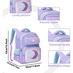 Kids School Backpack 40-64 cm with Reflective Strap