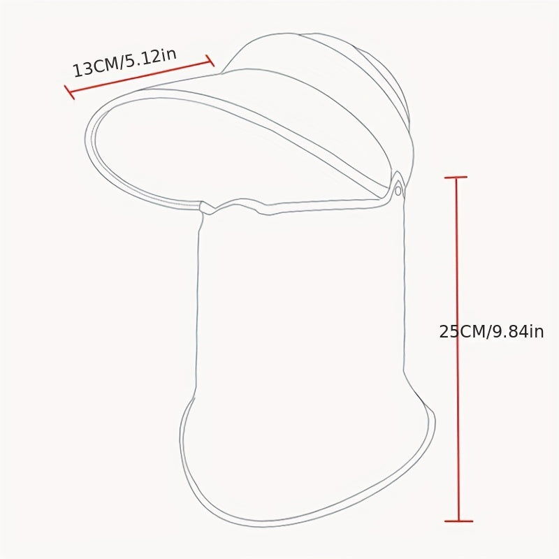 UV Protection Sun Hat with Detachable Mask & Neck Gaiter
