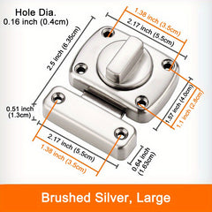 Home Security Door Lock Rotate Bolt Latch Gate Latches Door Slide Lock