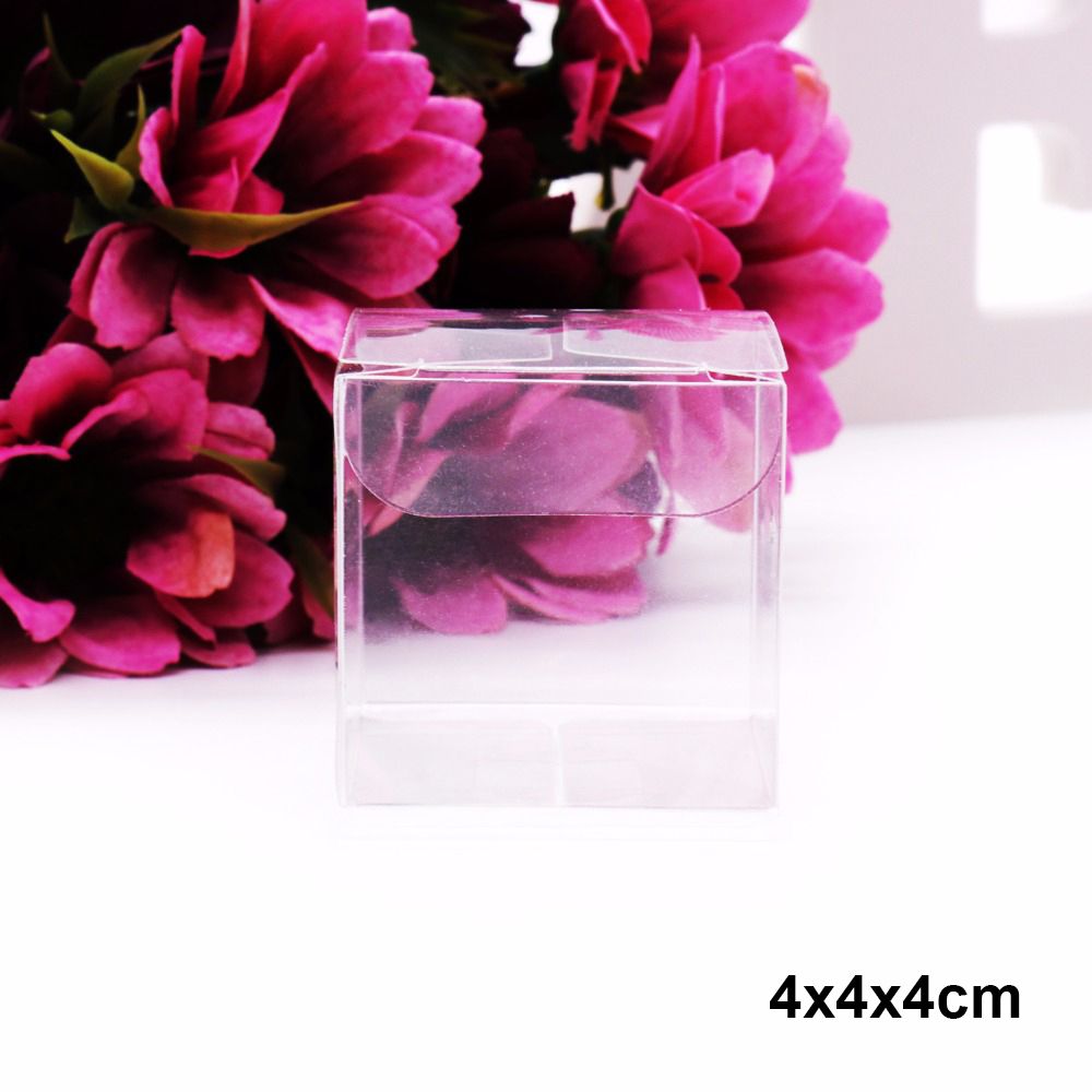 10pcs Transparent Plastic Candy Boxes Gift Bags Wedding Favors