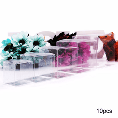 10pcs Transparent Plastic Candy Boxes Gift Bags Wedding Favors