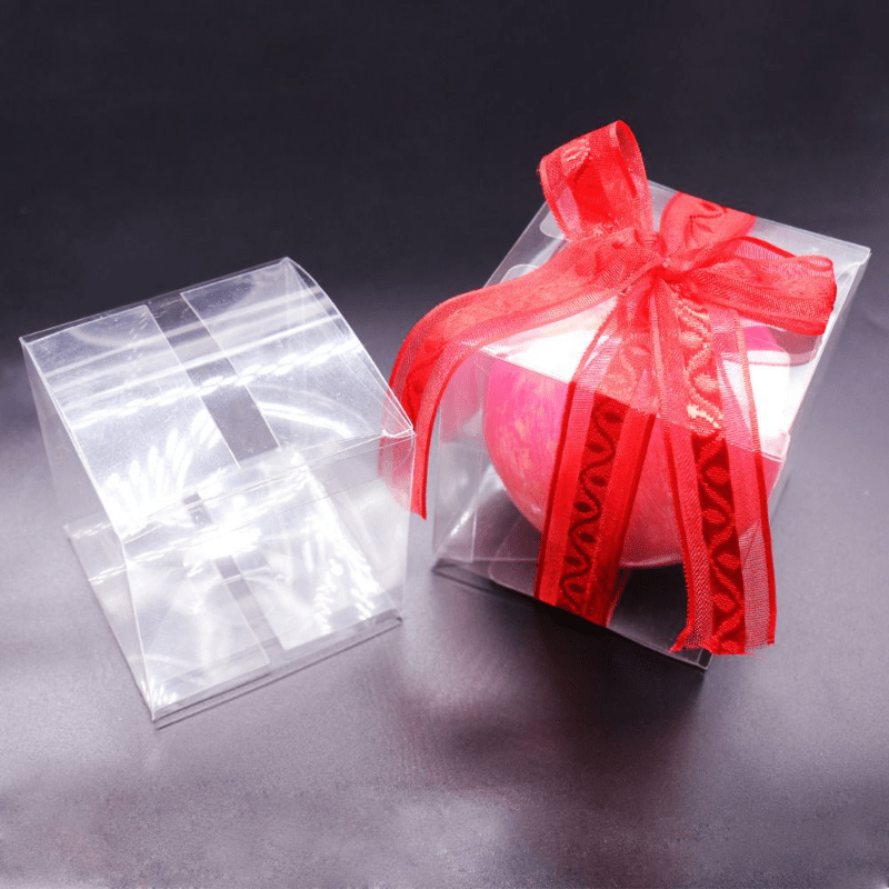 10pcs Transparent Plastic Candy Boxes Gift Bags Wedding Favors