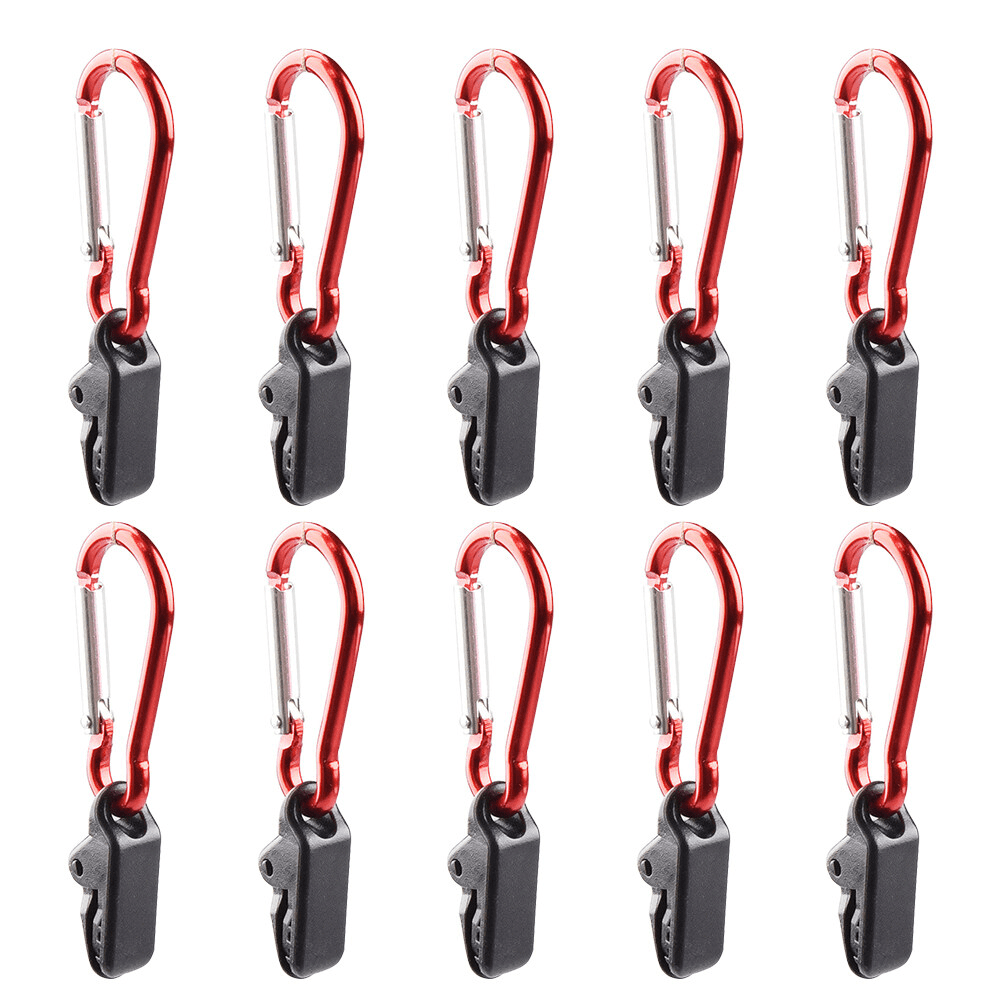 10pcs Camping Tent Buckle Clips Windproof Retainer Hooks Outdoor Supplies