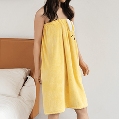 Coral Velvet Bunny Bath Wrap Towel for Women & Girls