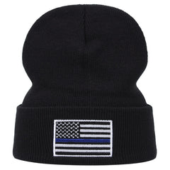 Stylish Windproof Knit Beanie Hat with Embroidery for Men and Women