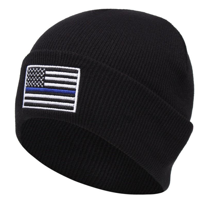 Stylish Windproof Knit Beanie Hat with Embroidery for Men and Women