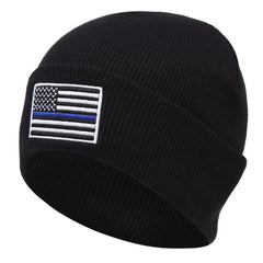 Stylish Windproof Knit Beanie Hat with Embroidery for Men and Women