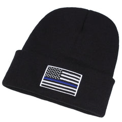 Stylish Windproof Knit Beanie Hat with Embroidery for Men and Women