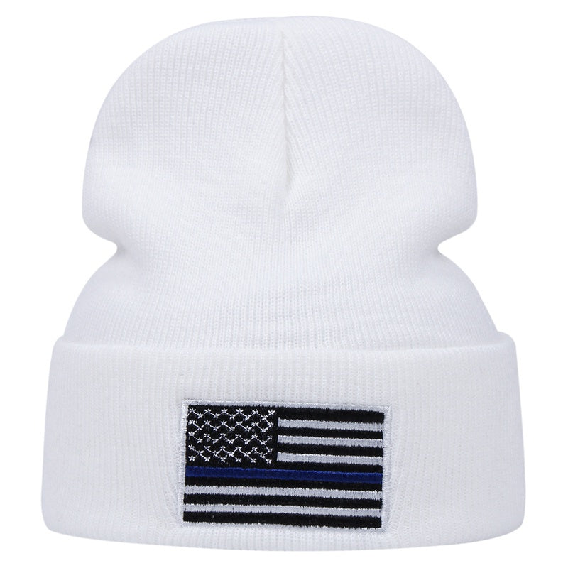 Stylish Windproof Knit Beanie Hat with Embroidery for Men and Women