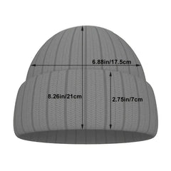 Stylish Windproof Knit Beanie Hat with Embroidery for Men and Women