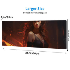 Phoenix Witch Game Mouse Pad Non-slip Rubber Keyboard Pad