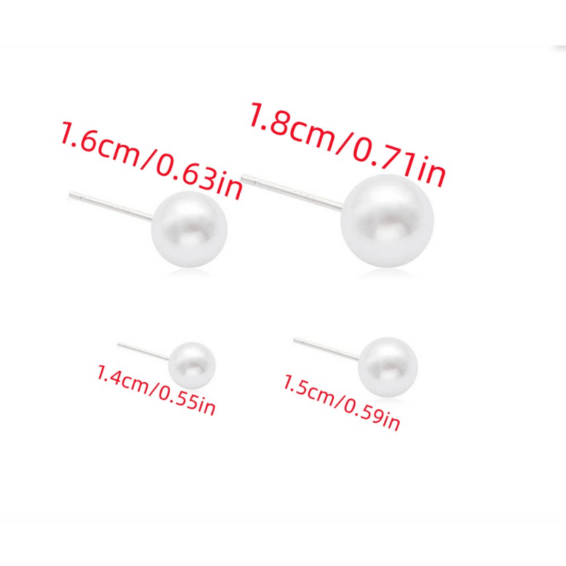 Girl's Faux Pearl Earrings DIY Accessories Stud And Accessories
