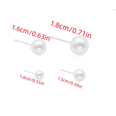 Girl's Faux Pearl Earrings DIY Accessories Stud And Accessories