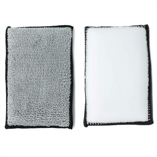 2pcs Car Interior Microfiber Towel Wax Sponge