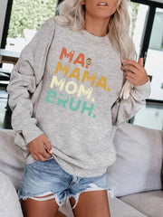 Letter Print Pullover Sweatshirt for Women