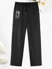 Pattern Print Cargo Pants Men Outdoor Trousers