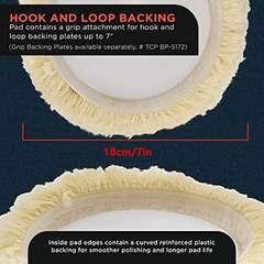 17 Wool Hook & Loop Buffing Pad for Automotive Marine Epoxies