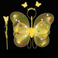 LED Children Costume Props Girls Skirts Luminous Wing Set