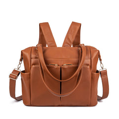 PU Mommy Bag Ladies Handbag Large Capacity Diaper Bag Backpack