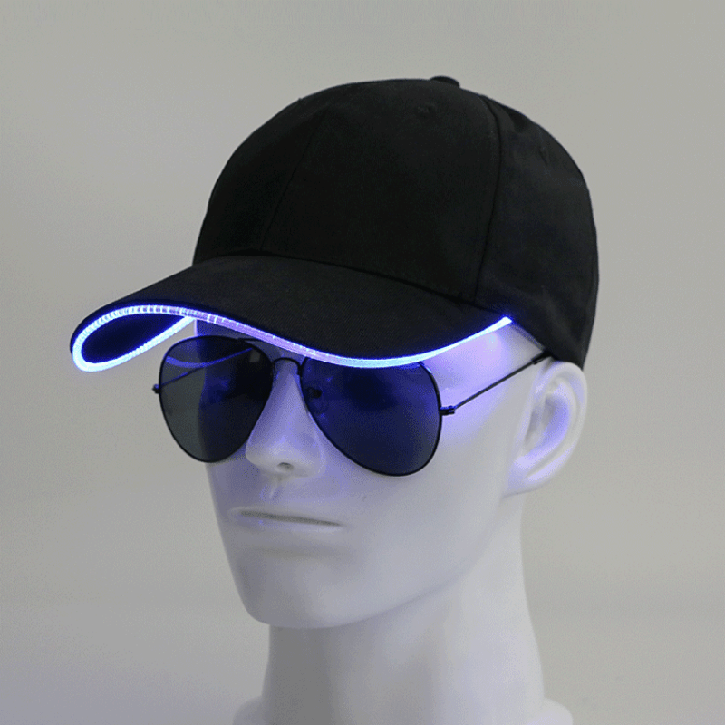 Unisex Sunshade Baseball Cap with LED Light