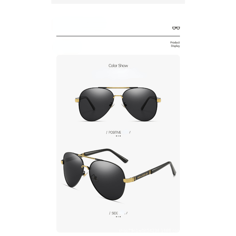 Men's Polarized Photochromic Square Sunglasses UV Protection