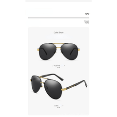 Men's Polarized Photochromic Square Sunglasses UV Protection