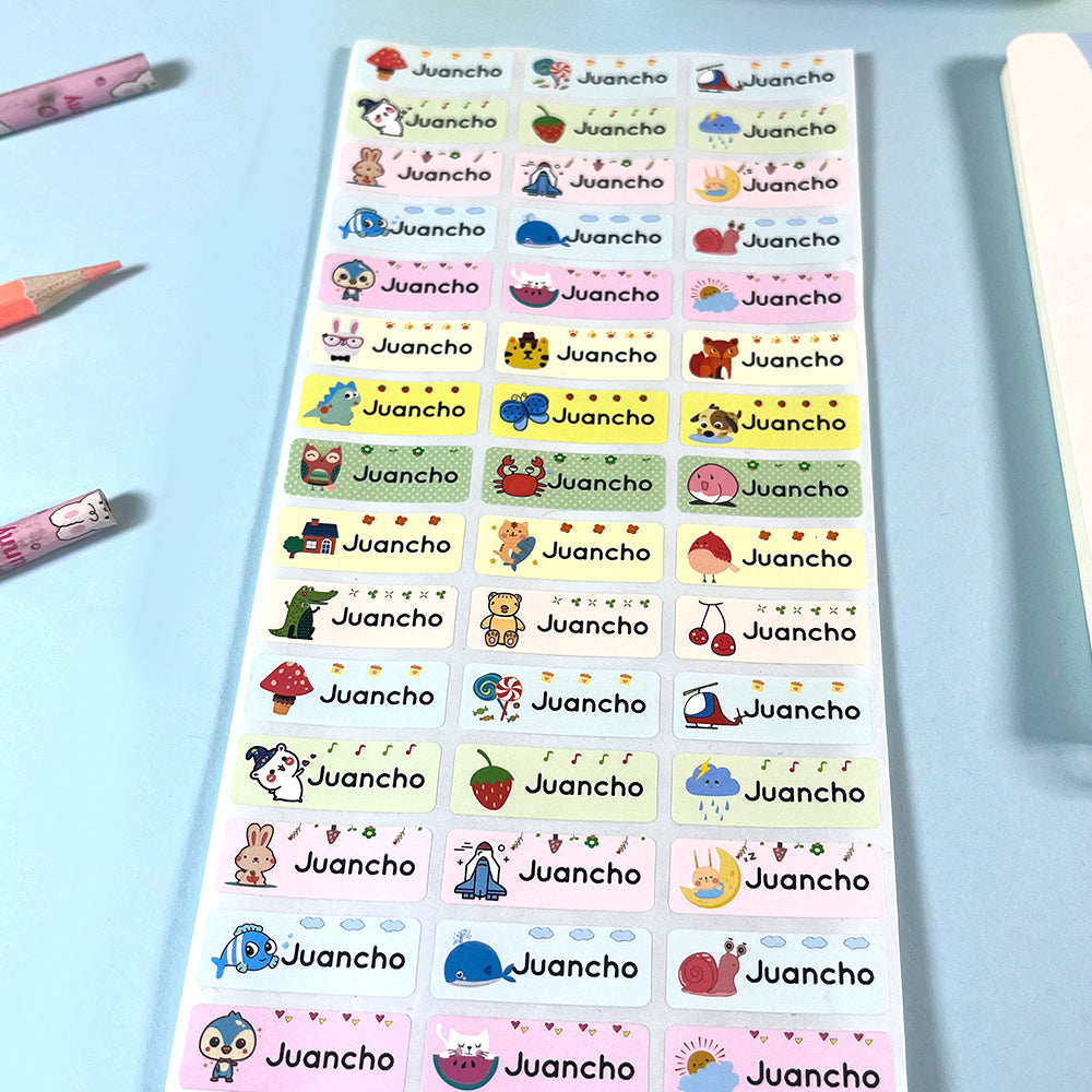 Personalized Name Tag Sticker Waterproof Labels School Office