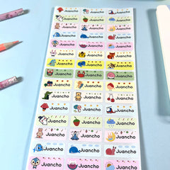 Personalized Name Tag Sticker Waterproof Labels School Office