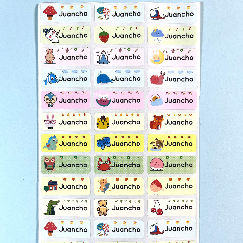Personalized Name Tag Sticker Waterproof Labels School Office