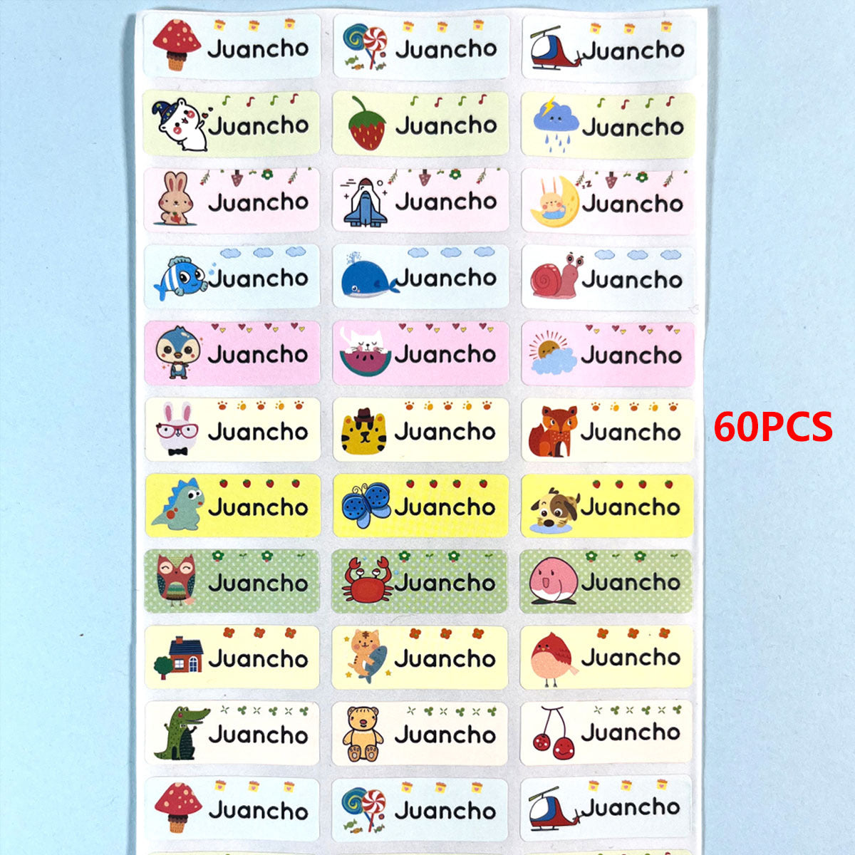 Personalized Name Tag Sticker Waterproof Labels School Office