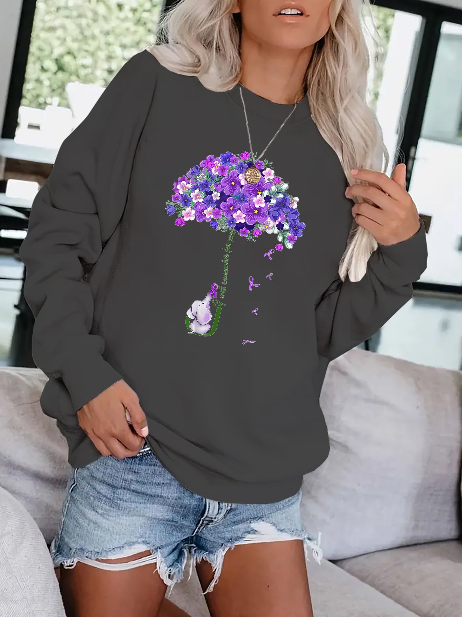 Harmony Graphic Print Sweatshirt for Fall & Winter