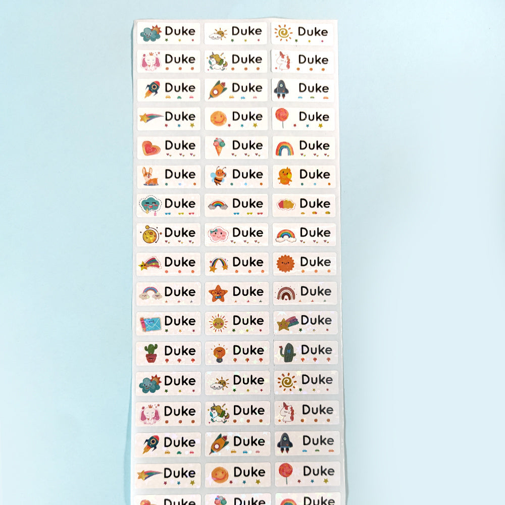Personalized Hebrew Waterproof Baby Name Sticker Self Adhesive