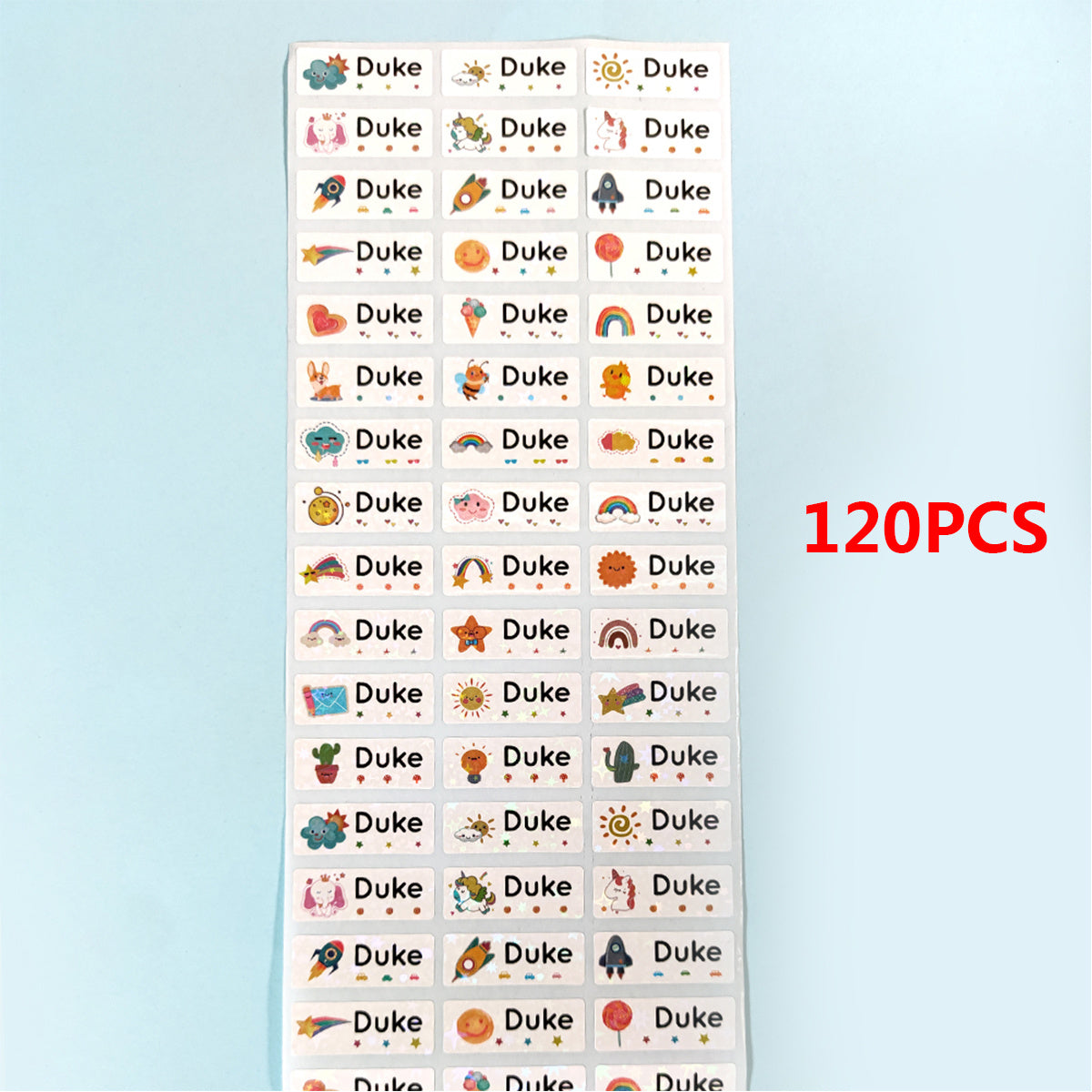 Personalized Hebrew Waterproof Baby Name Sticker Self Adhesive