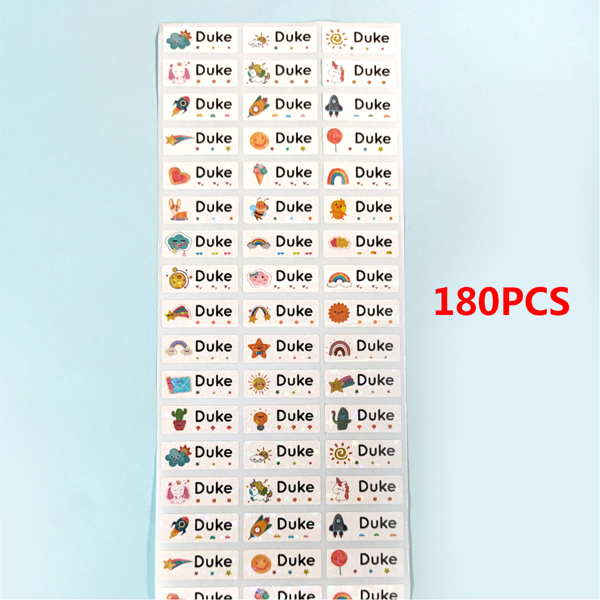 Personalized Hebrew Waterproof Baby Name Sticker Self Adhesive