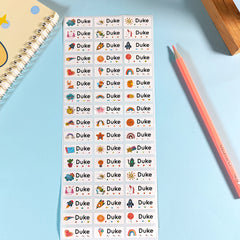 Personalized Hebrew Waterproof Baby Name Sticker Self Adhesive