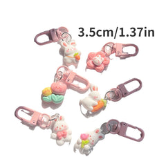 Radish Rabbit Keychain Ins Heart School Bag Attachments Pink