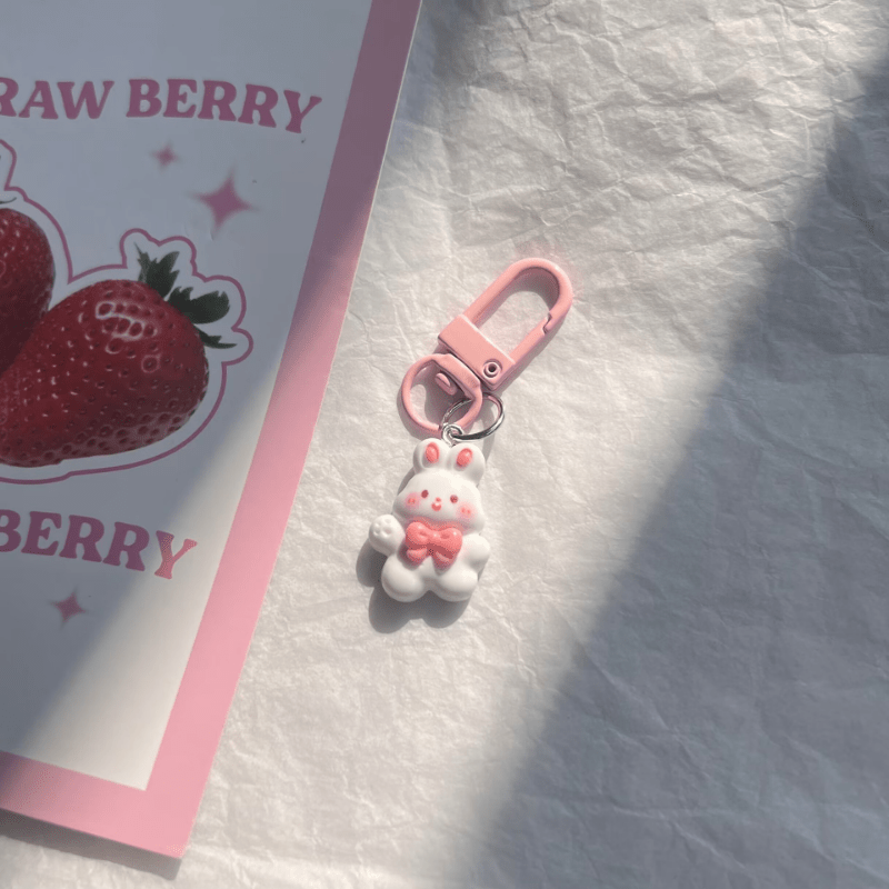 Radish Rabbit Keychain Ins Heart School Bag Attachments Pink