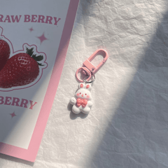 Radish Rabbit Keychain Ins Heart School Bag Attachments Pink