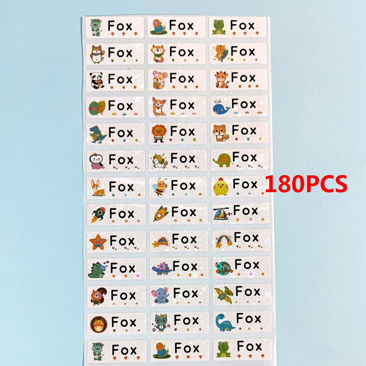 Custom Cartoon Name Stickers Waterproof School Labels