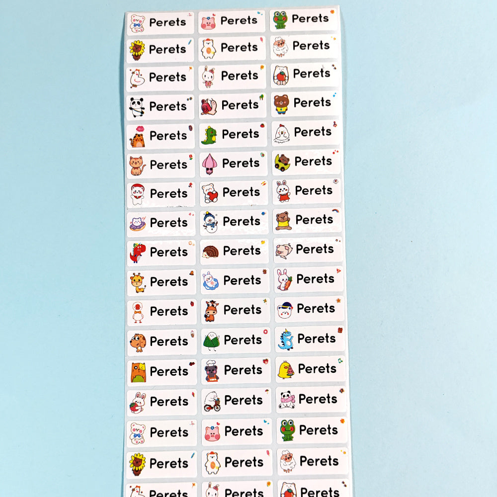 Custom Unicorn Name Sticker Label in Spanish Waterproof Pegatina Nombre
