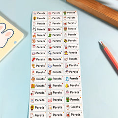 Custom Unicorn Name Sticker Label in Spanish Waterproof Pegatina Nombre