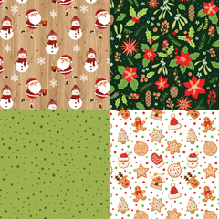 24pcs 6x6 Inch Retro Christmas Scrapbook Paper Pad Single Sided Decoupage Paper