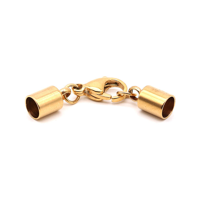 Stainless Steel Leather Connection Clasps Round Hole 1 5 10mm DIY Jewelry Making