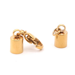 Stainless Steel Leather Connection Clasps Round Hole 1 5 10mm DIY Jewelry Making