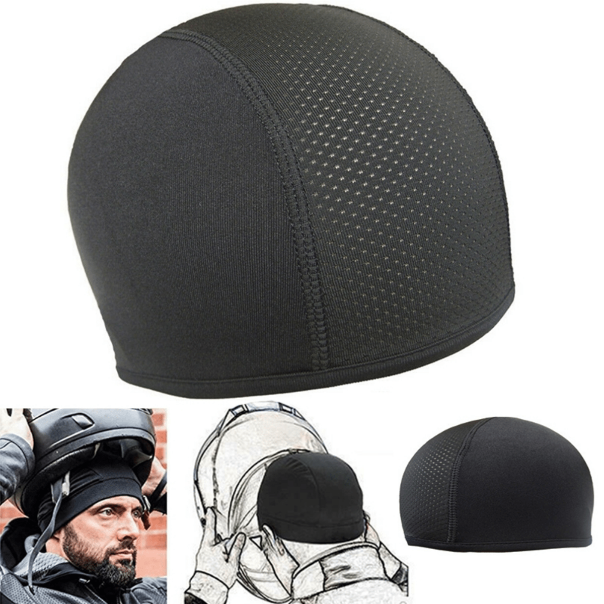Moisture Wicking Helmet Inner Cooling Cap for Hot Summer Rides