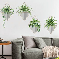 DIY Plant Art Decals Wall Stickers for Home Decor