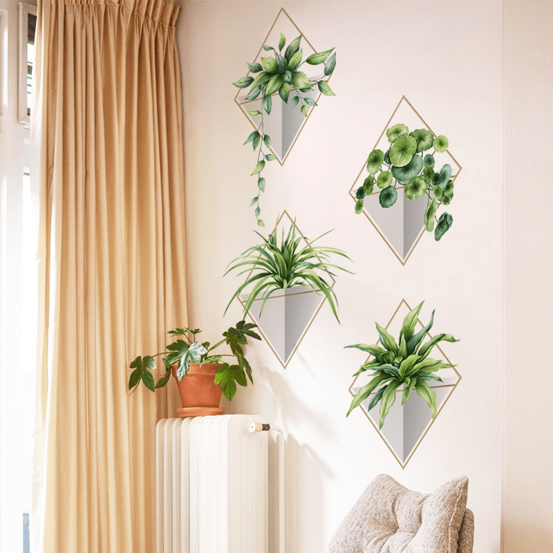 DIY Plant Art Decals Wall Stickers for Home Decor