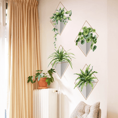 DIY Plant Art Decals Wall Stickers for Home Decor
