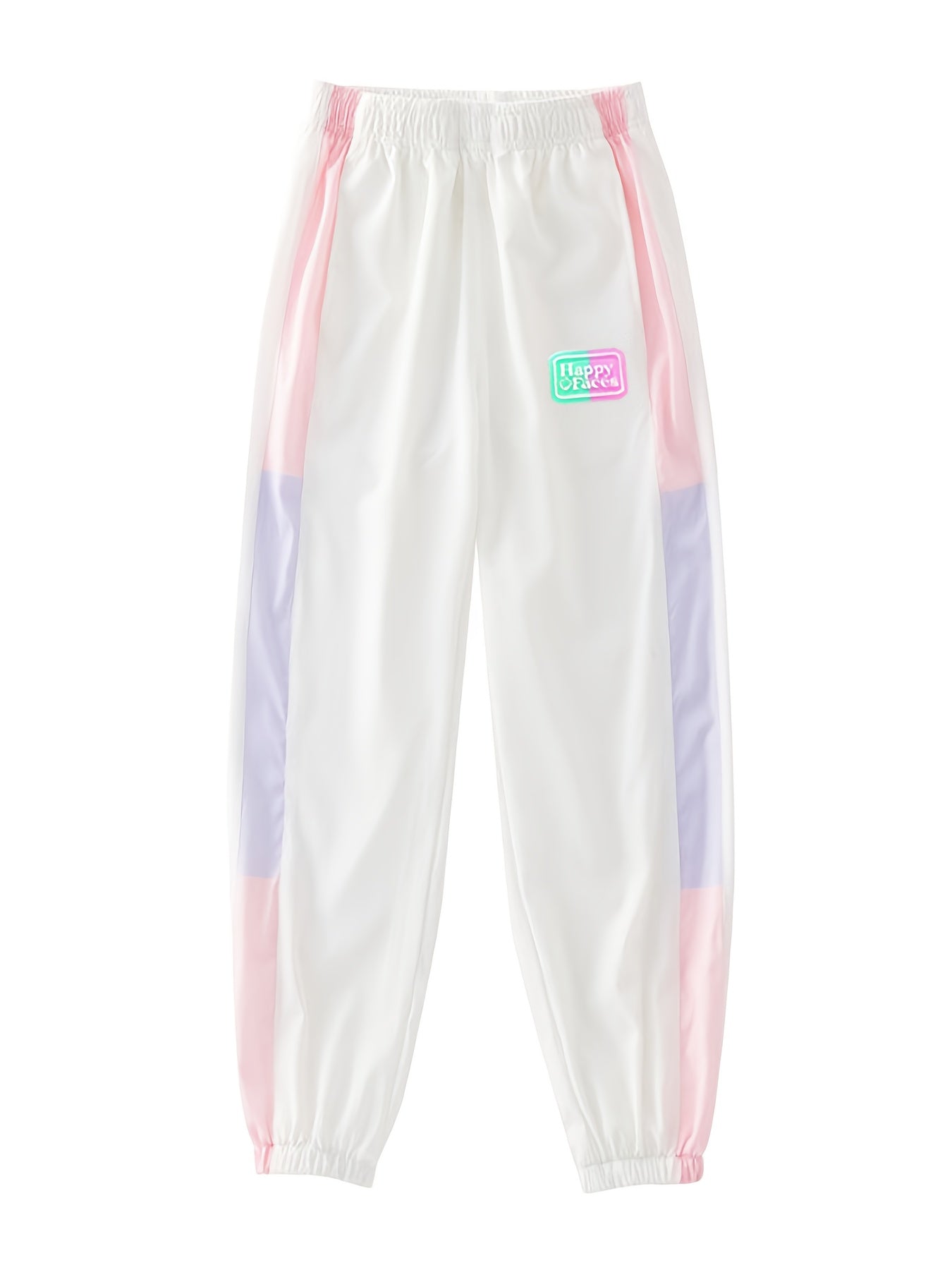 Girls' Side Stitching Jogger Pants Kids Sports Casual Trousers
