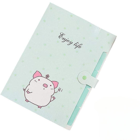Cartoon Organ Bag Student Girls Layer Organizer Folder Large Capacity